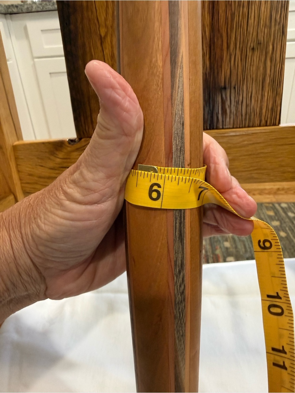 Amish Hand Crafted Wooden Rolling Pin in Warm Brown Finish - Picture 4 of 5